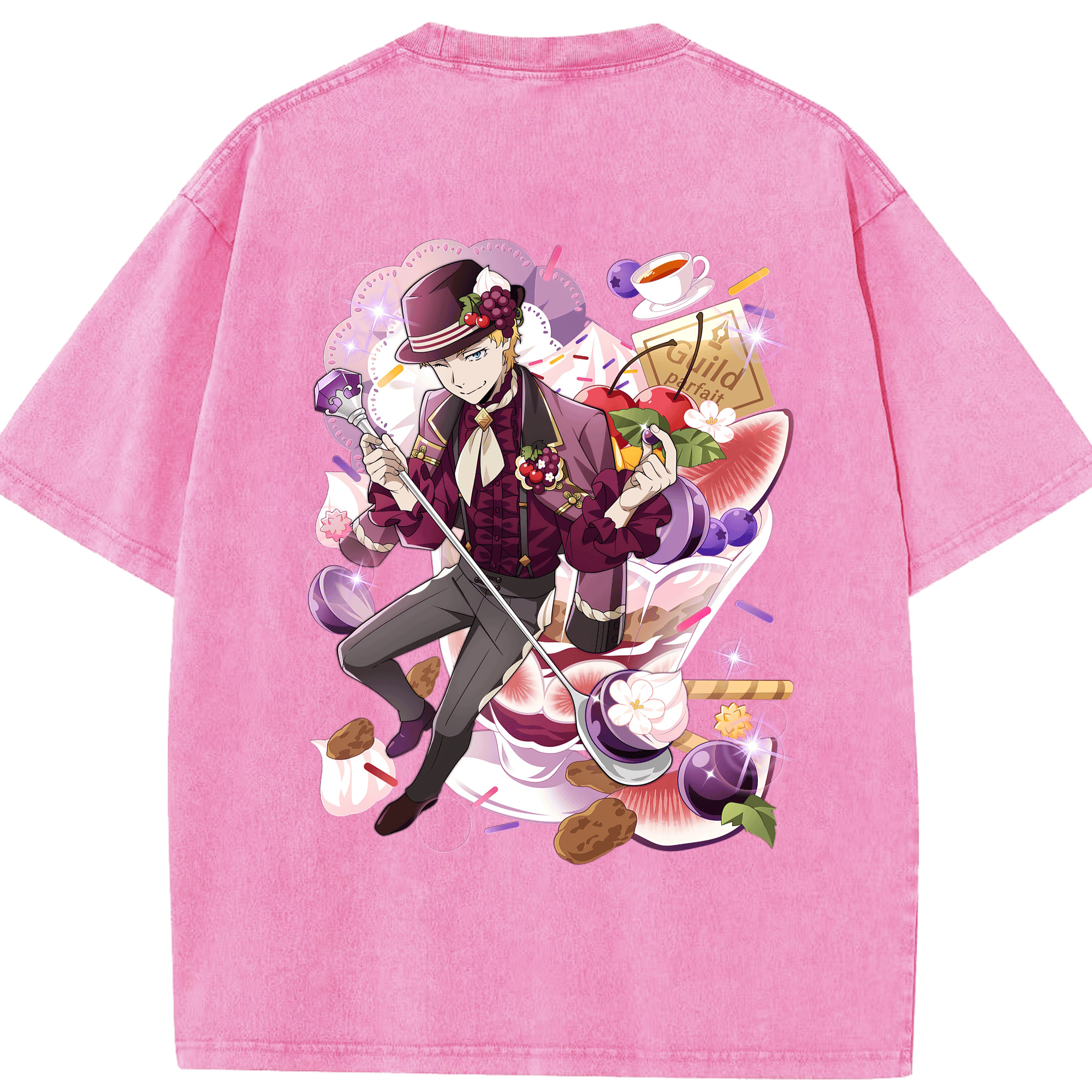 （画像用） 文豪ストレイドッグス Bungo Stray Dogs 綿100% ヴィンテージ風 半袖Tシャツ（背面プリント）